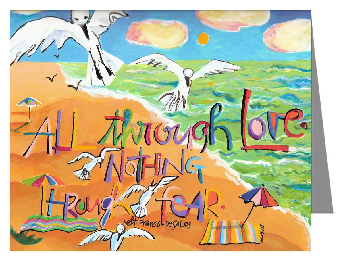 All Through Love - Note Card Custom Text by Br. Mickey McGrath, OSFS - Trinity Stores