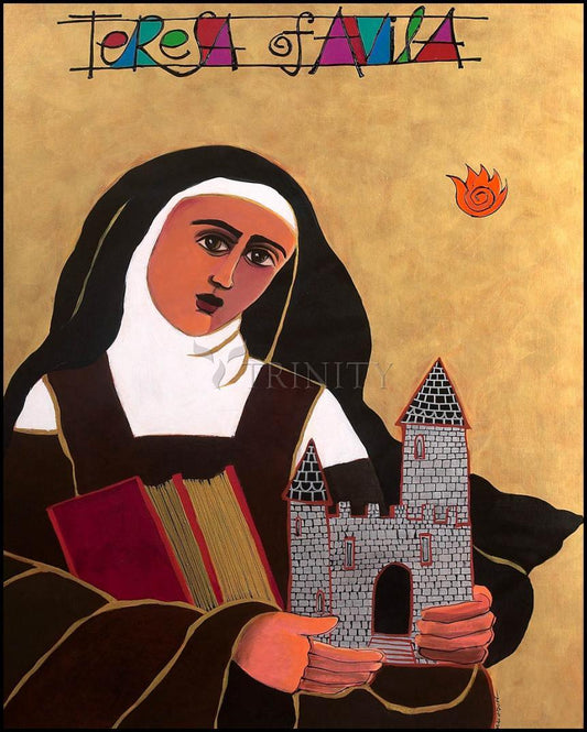 St. Teresa of Avila - Wood Plaque by Br. Mickey McGrath, OSFS - Trinity Stores