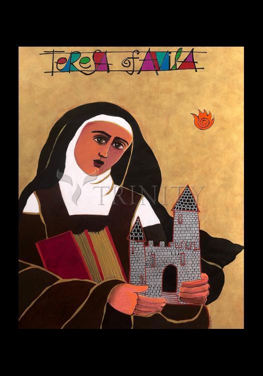 St. Teresa of Avila - Holy Card by Br. Mickey McGrath, OSFS - Trinity Stores