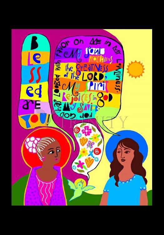 Visitation - Blessed Are You - Holy Card by Br. Mickey McGrath, OSFS - Trinity Stores