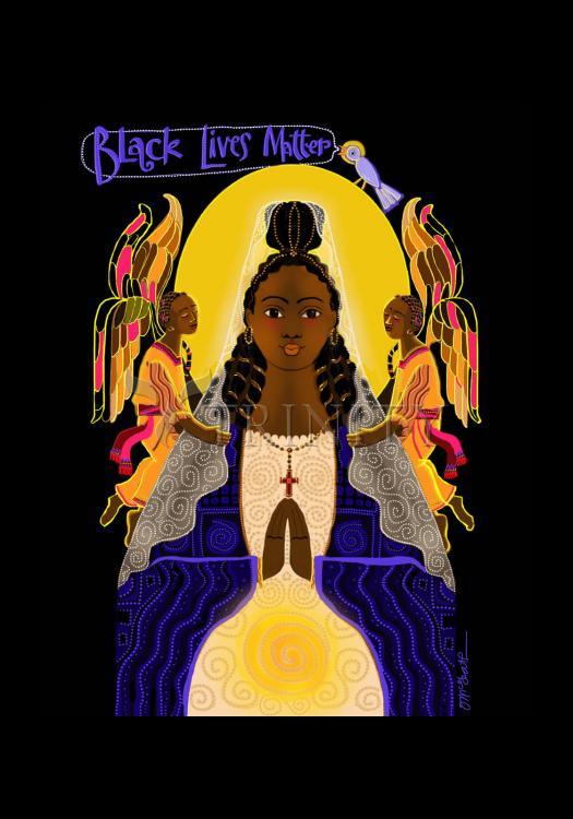 Black Lives Matter Madonna - Holy Card by Br. Mickey McGrath, OSFS - Trinity Stores