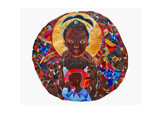 Black Madonna Mandala - Holy Card by Br. Mickey McGrath, OSFS - Trinity Stores