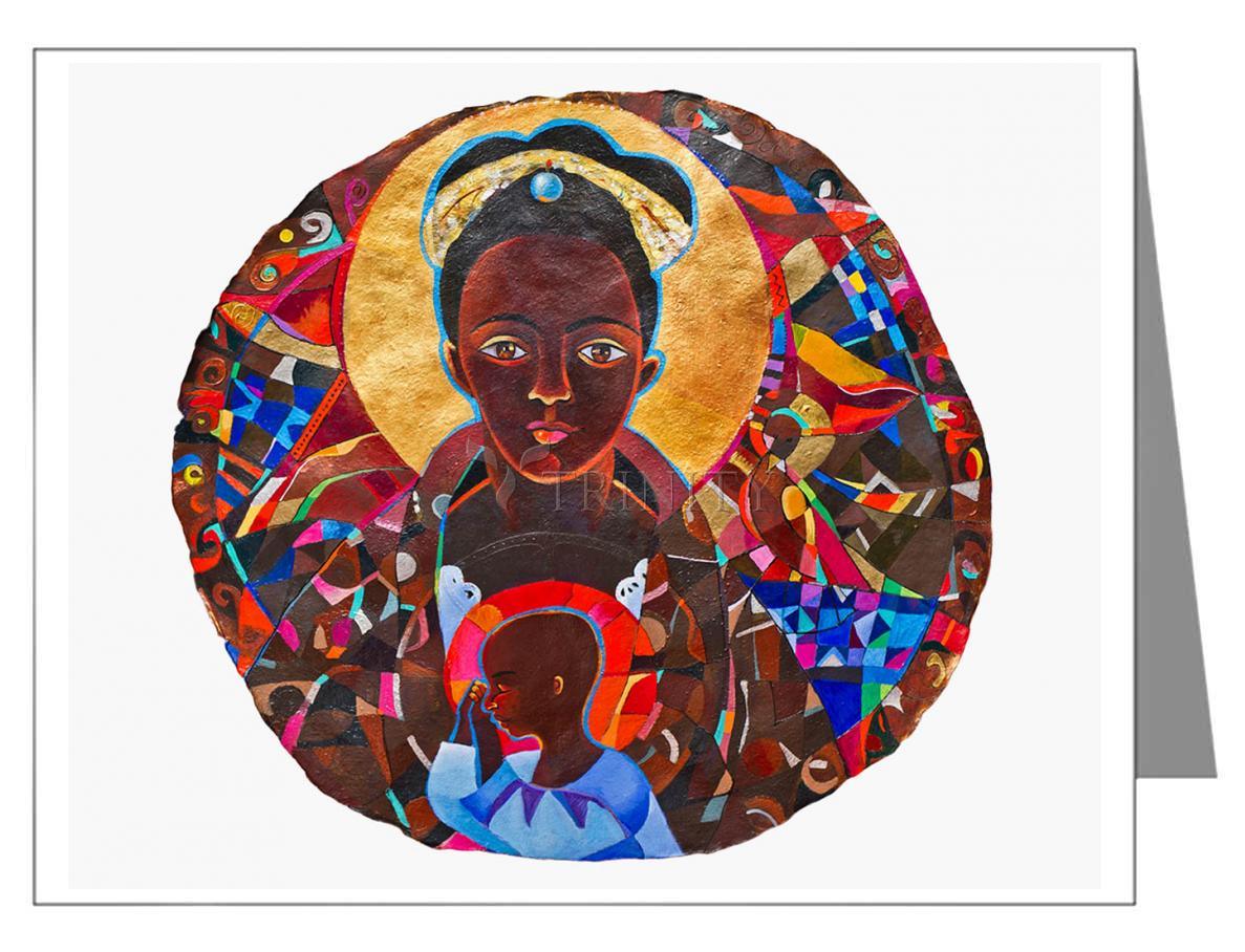 Black Madonna Mandala - Note Card by Br. Mickey McGrath, OSFS - Trinity Stores