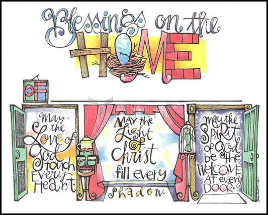 Blessings on the Home - Wood Plaque by Br. Mickey McGrath, OSFS - Trinity Stores