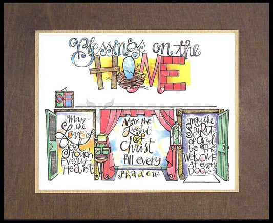 Blessings on the Home - Wood Plaque Premium by Br. Mickey McGrath, OSFS - Trinity Stores