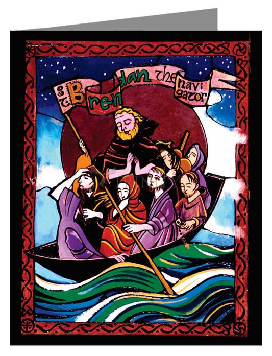St. Brendan the Navigator - Note Card Custom Text by Br. Mickey McGrath, OSFS - Trinity Stores