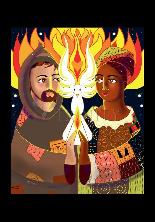 St. Francis of Assisi: Br. Sun, Sr. Thea - Holy Card by Br. Mickey McGrath, OSFS - Trinity Stores