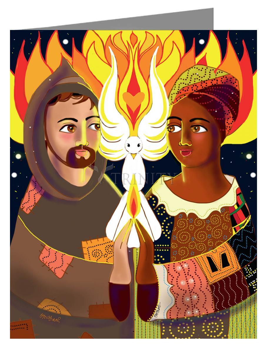 St. Francis of Assisi: Br. Sun, Sr. Thea - Note Card by Br. Mickey McGrath, OSFS - Trinity Stores