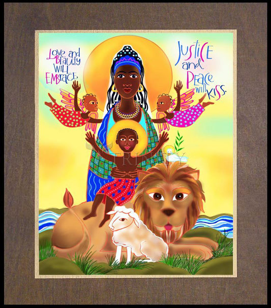 Love and Beauty Will Embrace - Wood Plaque Premium by Br. Mickey McGrath, OSFS - Trinity Stores