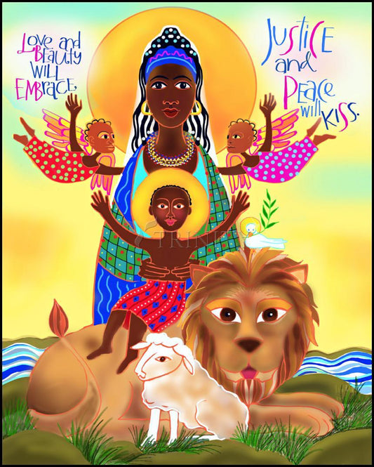 Love and Beauty Will Embrace - Wood Plaque by Br. Mickey McGrath, OSFS - Trinity Stores