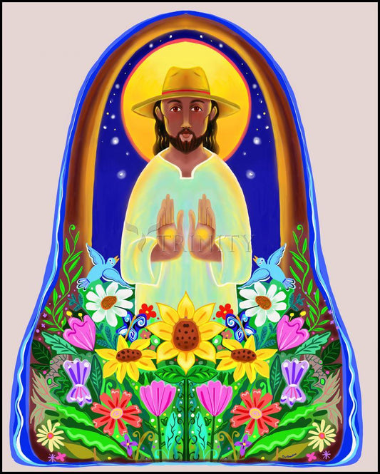 Christ the Gardener - Wood Plaque by Br. Mickey McGrath, OSFS - Trinity Stores