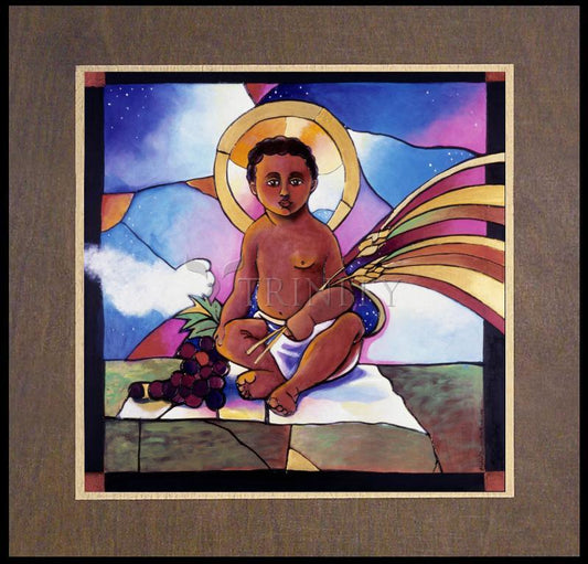 Child Jesus - Wood Plaque Premium by Br. Mickey McGrath, OSFS - Trinity Stores