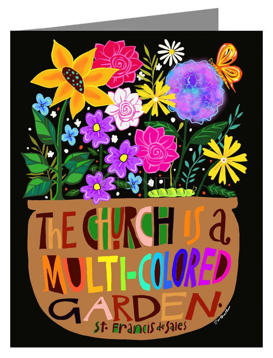 Church is a Multi-Colored Garden - Note Card by Br. Mickey McGrath, OSFS - Trinity Stores