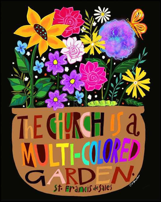 Church is a Multi-Colored Garden - Wood Plaque by Br. Mickey McGrath, OSFS - Trinity Stores