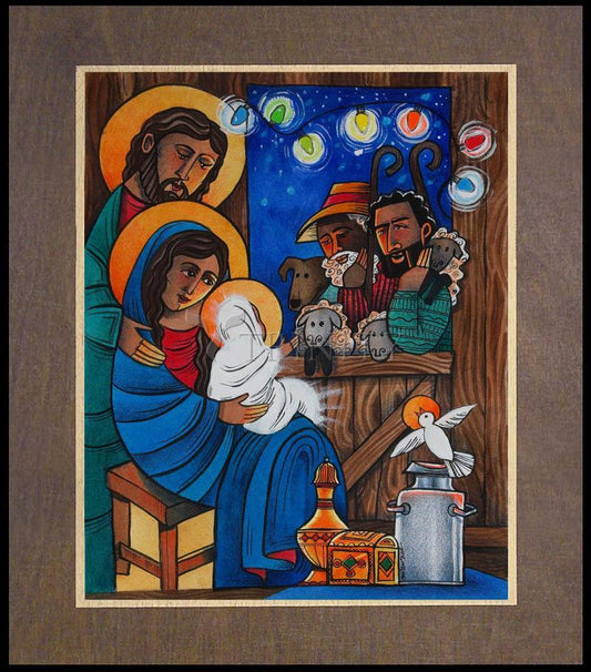 Christmas Light - Wood Plaque Premium by Br. Mickey McGrath, OSFS - Trinity Stores