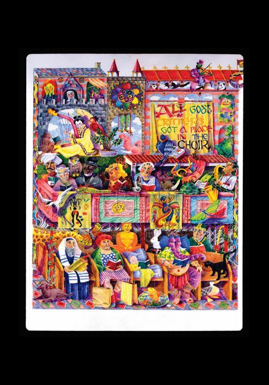 All God's Critters Got a Place in the Choir - Holy Card by Br. Mickey McGrath, OSFS - Trinity Stores