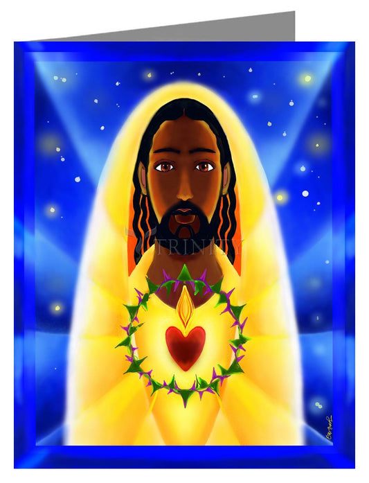 Cosmic Sacred Heart - Note Card Custom Text by Br. Mickey McGrath, OSFS - Trinity Stores