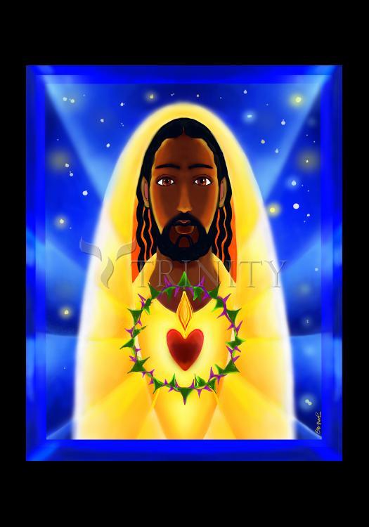 Cosmic Sacred Heart - Holy Card by Br. Mickey McGrath, OSFS - Trinity Stores