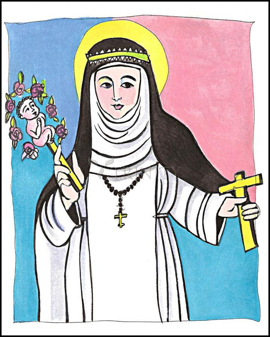 St. Catherine of Siena - Wood Plaque by Br. Mickey McGrath, OSFS - Trinity Stores