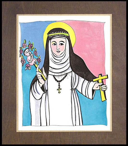 St. Catherine of Siena - Wood Plaque Premium by Br. Mickey McGrath, OSFS - Trinity Stores