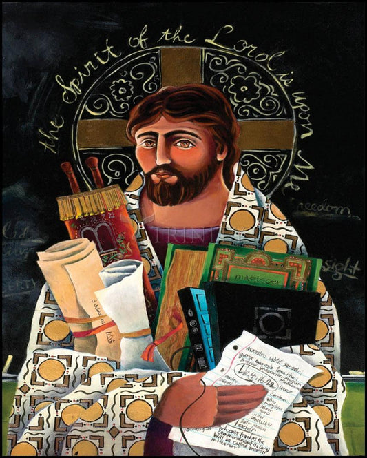 Christ the Teacher - Wood Plaque by Br. Mickey McGrath, OSFS - Trinity Stores
