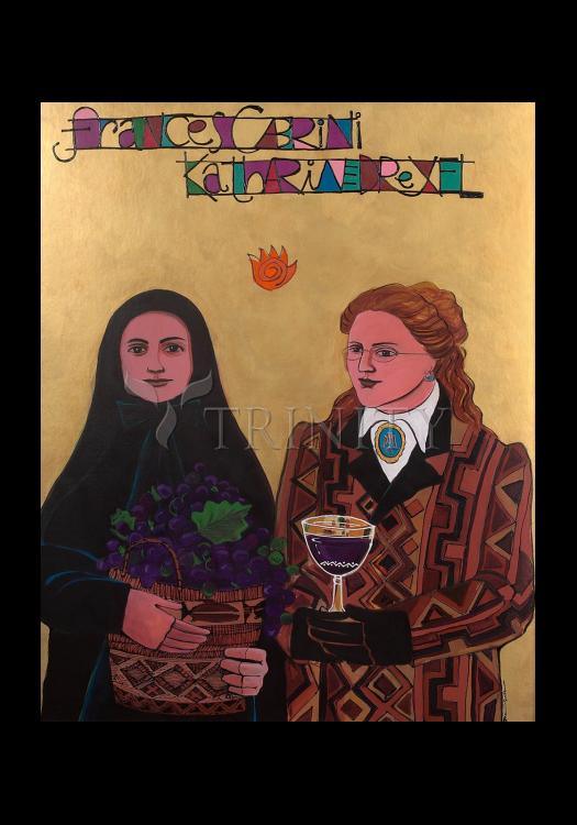 Sts. Drexel and Cabrini - Holy Card by Br. Mickey McGrath, OSFS - Trinity Stores