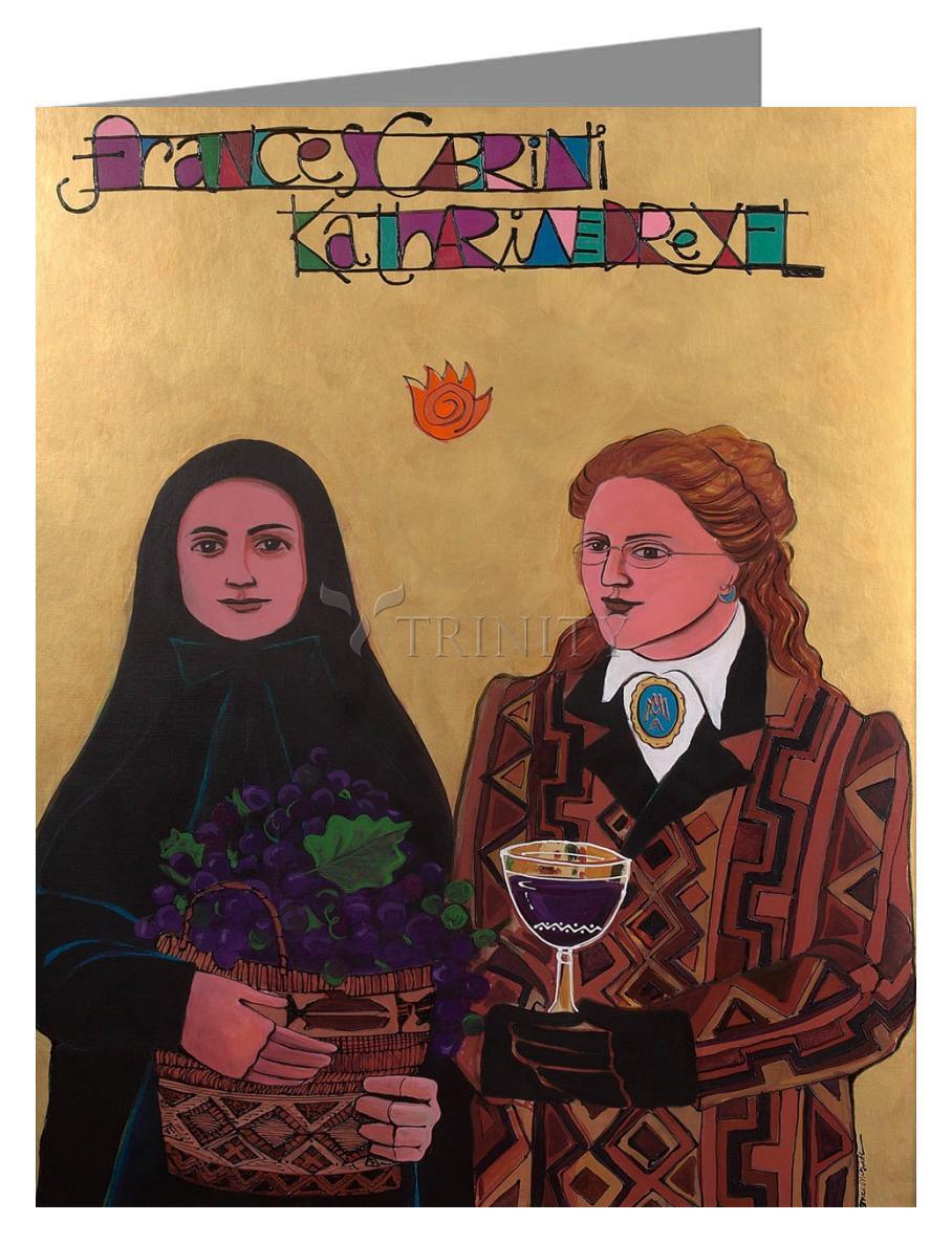 Sts. Drexel and Cabrini - Note Card Custom Text by Br. Mickey McGrath, OSFS - Trinity Stores
