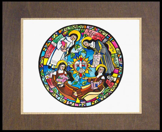 Doctors of the Church Mandala - Wood Plaque Premium by Br. Mickey McGrath, OSFS - Trinity Stores