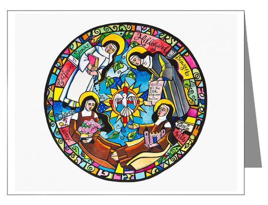 Doctors of the Church Mandala - Note Card by Br. Mickey McGrath, OSFS - Trinity Stores