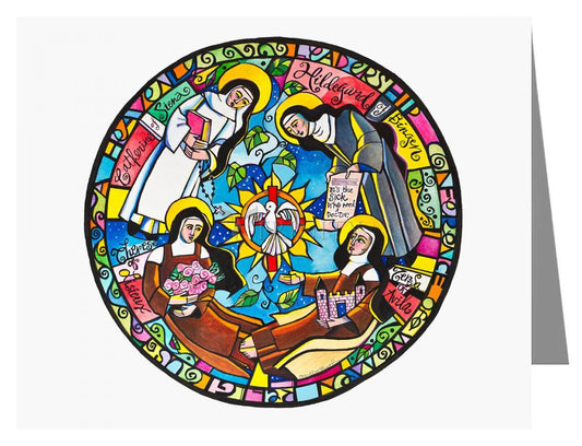 Doctors of the Church Mandala - Note Card Custom Text by Br. Mickey McGrath, OSFS - Trinity Stores