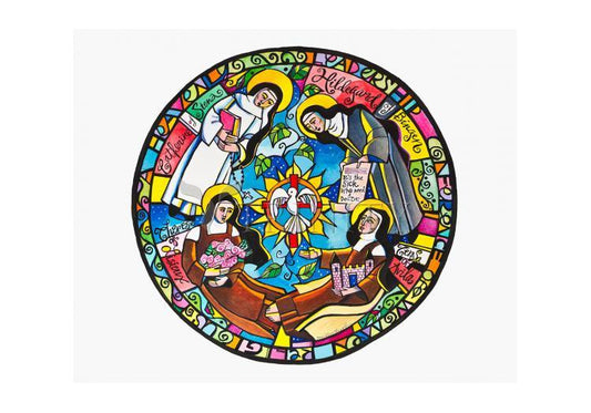 Doctors of the Church Mandala - Holy Card by Br. Mickey McGrath, OSFS - Trinity Stores