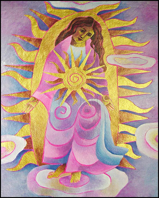 Mary, Dawn on High - Wood Plaque by Br. Mickey McGrath, OSFS - Trinity Stores