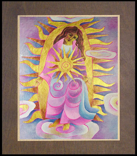 Mary, Dawn on High - Wood Plaque Premium by Br. Mickey McGrath, OSFS - Trinity Stores