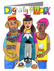 Custom Text Note Card - Dignity of Work by M. McGrath