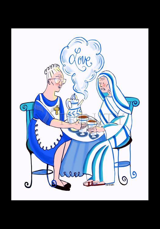 Dorothy Day and St. Teresa of Calcutta - Holy Card by Br. Mickey McGrath, OSFS - Trinity Stores