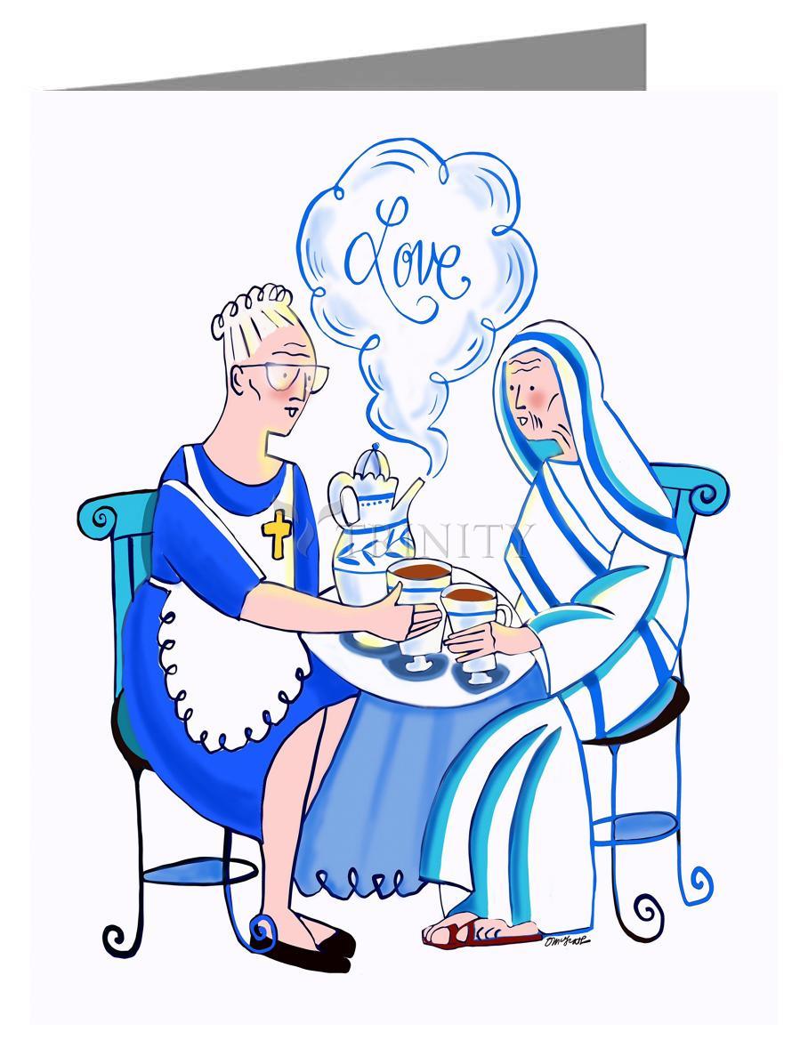 Dorothy Day and St. Teresa of Calcutta - Note Card by Br. Mickey McGrath, OSFS - Trinity Stores