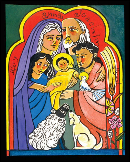 Extended Holy Family - Wood Plaque by Br. Mickey McGrath, OSFS - Trinity Stores