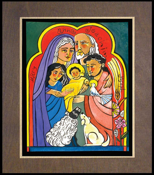 Extended Holy Family - Wood Plaque Premium by Br. Mickey McGrath, OSFS - Trinity Stores