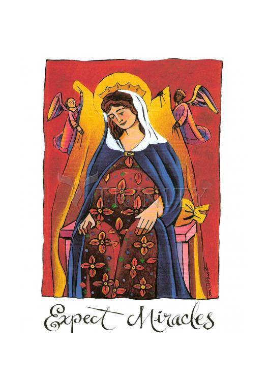 Mary: Expect Miracles - Holy Card by Br. Mickey McGrath, OSFS - Trinity Stores