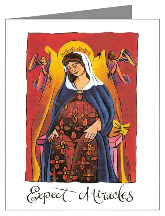 Mary: Expect Miracles - Note Card Custom Text by Br. Mickey McGrath, OSFS - Trinity Stores