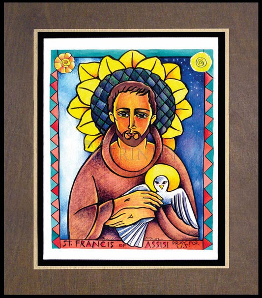 St. Francis of Assisi - Wood Plaque Premium by Br. Mickey McGrath, OSFS - Trinity Stores