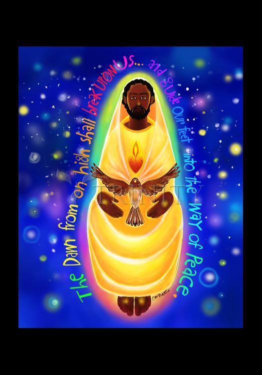 Jesus Dawn From On High - Holy Card by Br. Mickey McGrath, OSFS - Trinity Stores