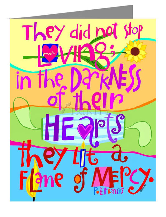Flame of Mercy - Note Card Custom Text by Br. Mickey McGrath, OSFS - Trinity Stores
