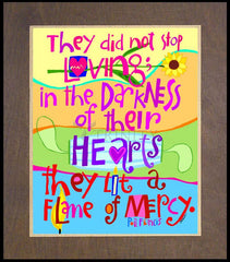 Wood Plaque Premium - Flame of Mercy by M. McGrath