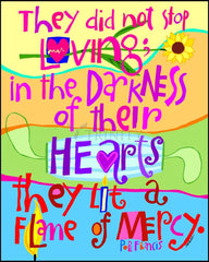 Wood Plaque - Flame of Mercy by M. McGrath