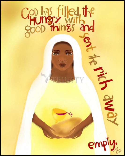 Mary's Song - Fill the Hungry - Wood Plaque by Br. Mickey McGrath, OSFS - Trinity Stores