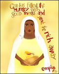 Wood Plaque - Mary's Song - Fill the Hungry by M. McGrath