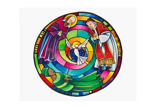 St. Francis de Sales, Thea Bowman, St. John XXIII Mandala - Holy Card by Br. Mickey McGrath, OSFS - Trinity Stores