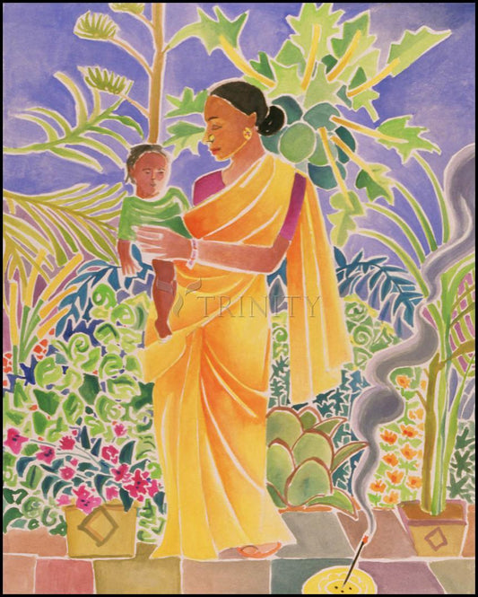 Garden Madonna - Wood Plaque by Br. Mickey McGrath, OSFS - Trinity Stores