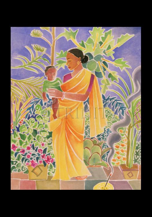 Garden Madonna - Holy Card by Br. Mickey McGrath, OSFS - Trinity Stores